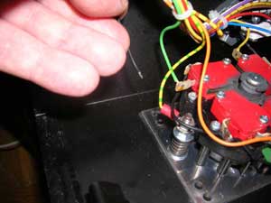 The GND cable on the control panel